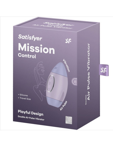 SATISFYER MISSION CONTROL LILA VIBRADOR PEQUENO DE DOBLE IMPULSO
