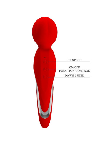 PRETTY LOVE WALTER VIBRADOR WAND ROJO