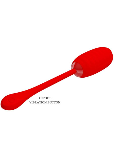 PRETTY LOVE KIRK HUEVO VIBRADOR RECARGABLE ROJO