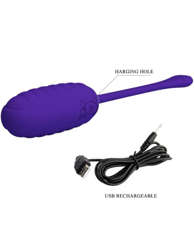 PRETTY LOVE KIRK HUEVO VIBRADOR RECARGABLE LILA