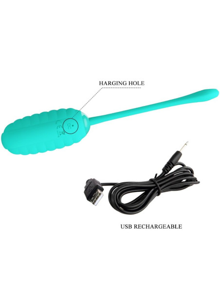 PRETTY LOVE KIRK HUEVO VIBRADOR RECARGABLE VERDE AGUA PRETTY LOVE KIRK HUEVO VIBRADOR RECARGABLE VERDE AGUA