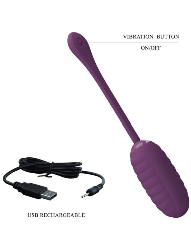 PRETTY LOVE CASPER HUEVO VIBRADOR RECARGABLE MORADO