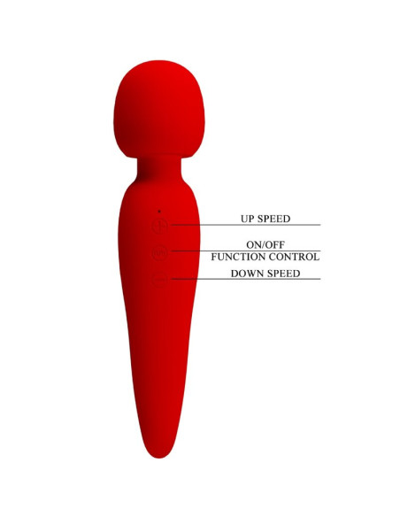 PRETTY LOVE MEREDITH MASAJEADOR 12 MODOS VIBRACION ROJO PRETTY LOVE MEREDITH MASAJEADOR 12 MODOS VIBRACION ROJO