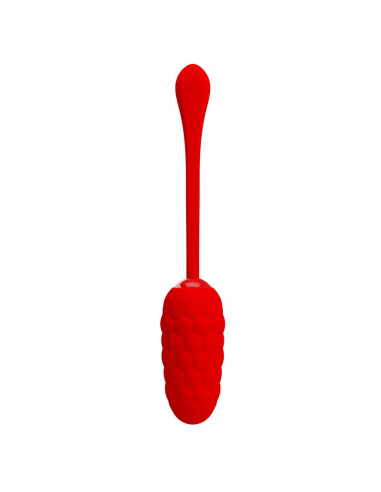PRETTY LOVE HUEVO VIBRADOR CON TEXTURA MARINA RECARGABLE ROJO