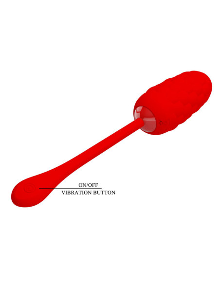 PRETTY LOVE HUEVO VIBRADOR CON TEXTURA MARINA RECARGABLE ROJO PRETTY LOVE HUEVO VIBRADOR CON TEXTURA MARINA RECARGABLE ROJO