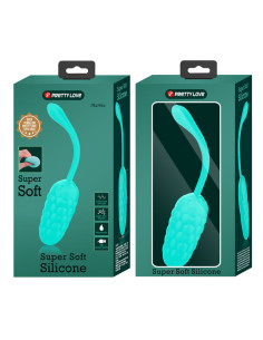 PRETTY LOVE HUEVO VIBRADOR CON TEXTURA MARINA RECARGABLE VERDE AGUA