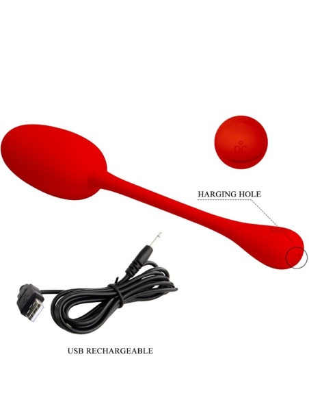 PRETTY LOVE KNUCKER HUEVO VIBRADOR RECARGABLE ROJO PRETTY LOVE KNUCKER HUEVO VIBRADOR RECARGABLE ROJO