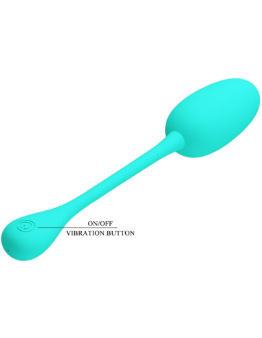 PRETTY LOVE KNUCKER HUEVO VIBRADOR RECARGABLE VERDE AGUA