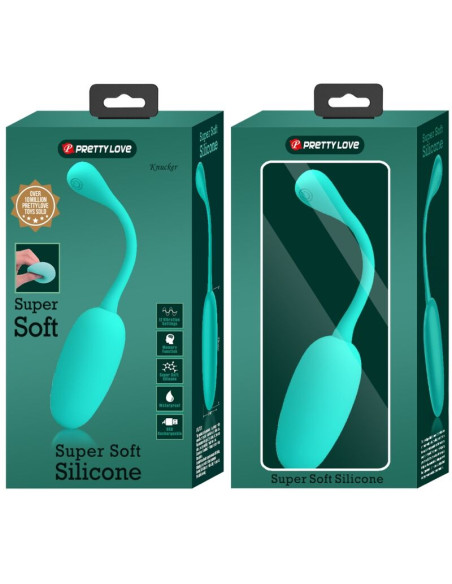 PRETTY LOVE KNUCKER HUEVO VIBRADOR RECARGABLE VERDE AGUA
