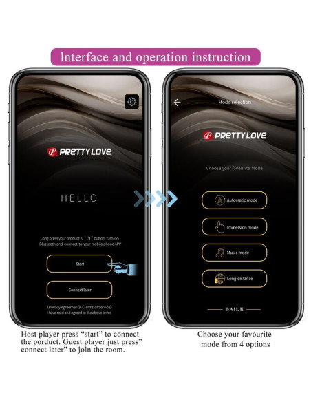 PRETTY LOVE ELVIRA KEGEL BALLS APP CONTROL REMOTO MORADO