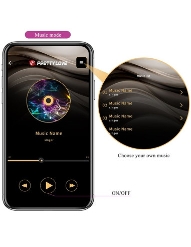 PRETTY LOVE ELVIRA KEGEL BALLS APP CONTROL REMOTO MORADO