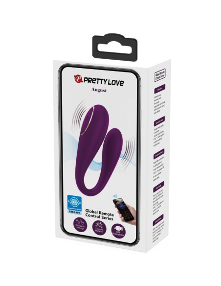 PRETTY LOVE AUGUST VIBRADOR DOBLE PLACER APP REMOTE PRETTY LOVE AUGUST VIBRADOR DOBLE PLACER APP REMOTE