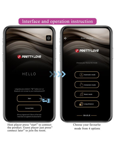PRETTY LOVE AUGUST VIBRADOR DOBLE PLACER APP REMOTE