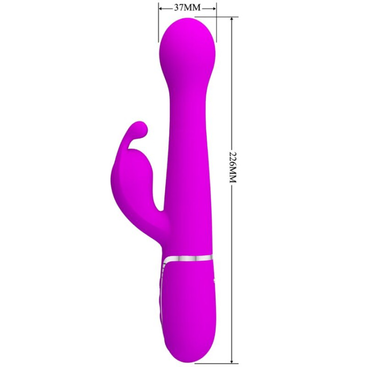 PRETTY LOVE DEJON VIBRADOR RABBIT 3 EN 1 MULTIFUNCION VIOLETA