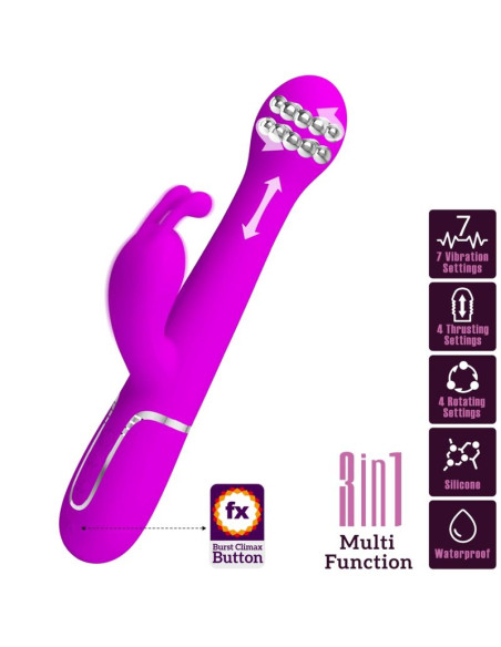 PRETTY LOVE DEJON VIBRADOR RABBIT 3 EN 1 MULTIFUNCION VIOLETA PRETTY LOVE DEJON VIBRADOR RABBIT 3 EN 1 MULTIFUNCION VIOLETA