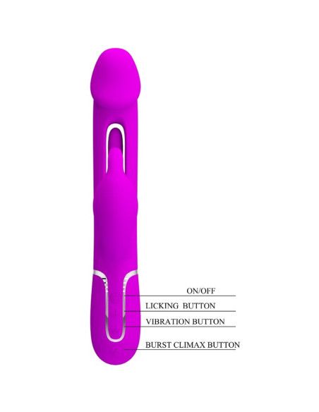 PRETTY LOVE KAMPAS VIBRADOR RABBIT 3 EN 1 MULTIFUNCION CON LENGUA FUCSIA PRETTY LOVE KAMPAS VIBRADOR RABBIT 3 EN 1 MULTIFUNCION CON LENGUA FUCSIA