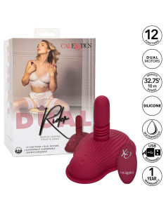 CALEXOTICS RIDER MASAJEADOR DOBLE MOTOR CONTROL REMOTO ROJO 2