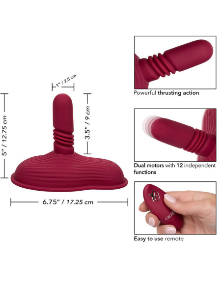 CALEXOTICS RIDER MASAJEADOR DOBLE MOTOR CONTROL REMOTO ROJO