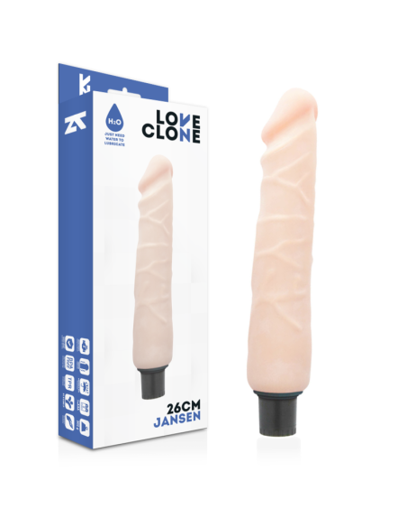 LOVECLONE JANSEN VIBRADOR REALASTICO SELF LUBRICATION 26 CM O 42 CM