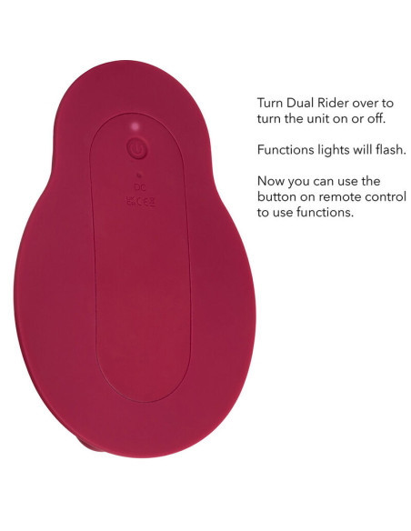 CALEXOTICS RIDER MASAJEADOR DOBLE MOTOR CONTROL REMOTO ROJO