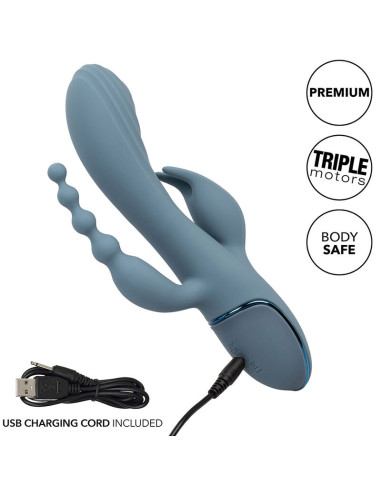 CALEXOTICS VIBRADOR TRIPLE EXTASIS GRIS