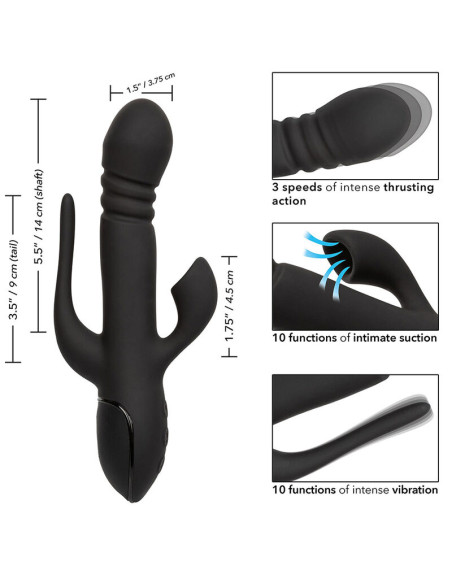 CALEXOTICS VIBRADOR TRIPLE EUPHORIA NEGRO CALEXOTICS VIBRADOR TRIPLE EUPHORIA NEGRO