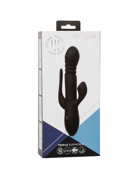 CALEXOTICS VIBRADOR TRIPLE EUPHORIA NEGRO CALEXOTICS VIBRADOR TRIPLE EUPHORIA NEGRO