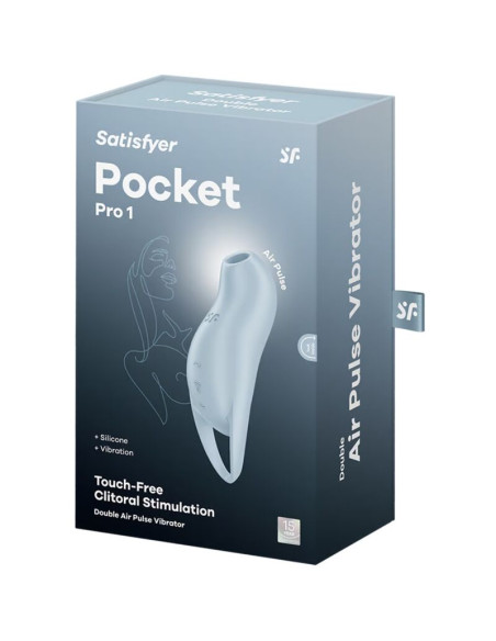 SATISFYER POCKET PRO 1 ESTIMULADOR CLITORIS AZUL CLARO