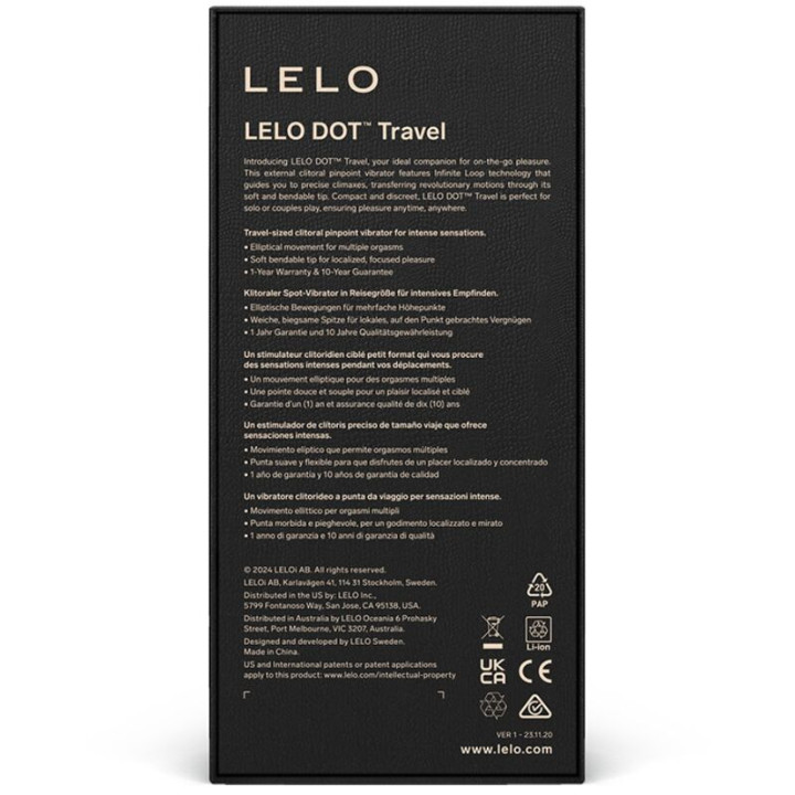 LELO DOT TRAVEL ESTIMULADOR DE CLITORIS ROSA