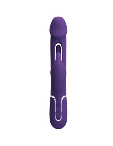 PRETTY LOVE KAMPAS VIBRADOR RABBIT 3 EN 1 MULTIFUNCION CON LENGUA VIOLETA