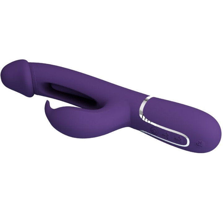 PRETTY LOVE KAMPAS VIBRADOR RABBIT 3 EN 1 MULTIFUNCION CON LENGUA VIOLETA