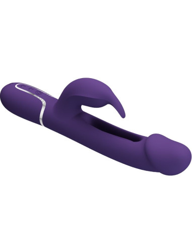 PRETTY LOVE KAMPAS VIBRADOR RABBIT 3 EN 1 MULTIFUNCION CON LENGUA VIOLETA