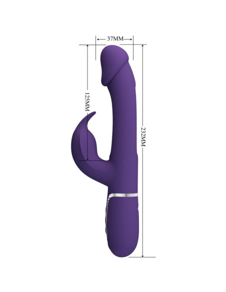 PRETTY LOVE KAMPAS VIBRADOR RABBIT 3 EN 1 MULTIFUNCION CON LENGUA VIOLETA PRETTY LOVE KAMPAS VIBRADOR RABBIT 3 EN 1 MULTIFUNCION CON LENGUA VIOLETA