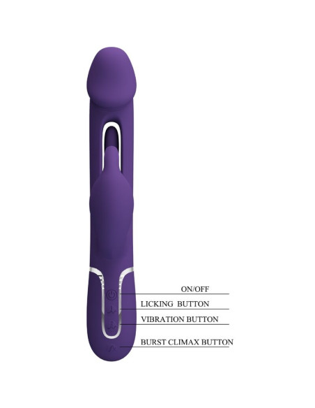 PRETTY LOVE KAMPAS VIBRADOR RABBIT 3 EN 1 MULTIFUNCION CON LENGUA VIOLETA PRETTY LOVE KAMPAS VIBRADOR RABBIT 3 EN 1 MULTIFUNCION CON LENGUA VIOLETA