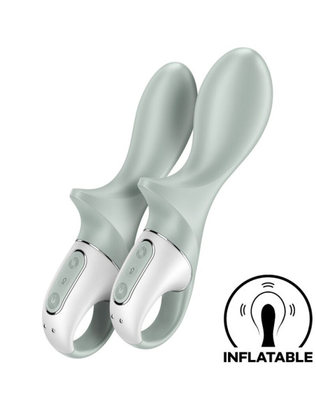 SATISFYER AIR PUMP BOOTY 3 VIBRADOR ANAL INFLABLE VERDE GRIS
