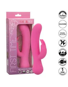 CALEXOTICS FIRST TIME VIBRADOR RABBIT RECARGABLE ROSA 2