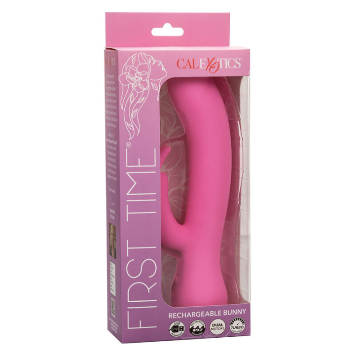 CALEXOTICS FIRST TIME VIBRADOR RABBIT RECARGABLE ROSA