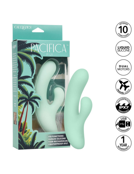 CALEXOTICS PACIFICA FIJI VIBRADOR Y ESTIMULADOR PUNTO G 10 VIBRACIONES AQUA