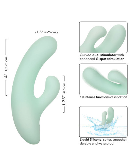 CALEXOTICS PACIFICA FIJI VIBRADOR Y ESTIMULADOR PUNTO G 10 VIBRACIONES AQUA