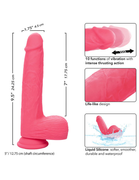 CALEXOTICS STUDS VIBRADOR REALISTICO 10 VIBRACIONES Y ROSA CALEXOTICS STUDS VIBRADOR REALISTICO 10 VIBRACIONES Y ROSA