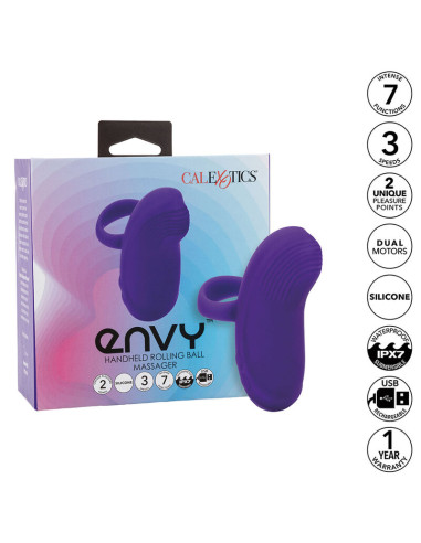 CALEXOTICS ENVY MASAJEADOR DE BOLA RODANTE 7 VIBRACIONES MORADO