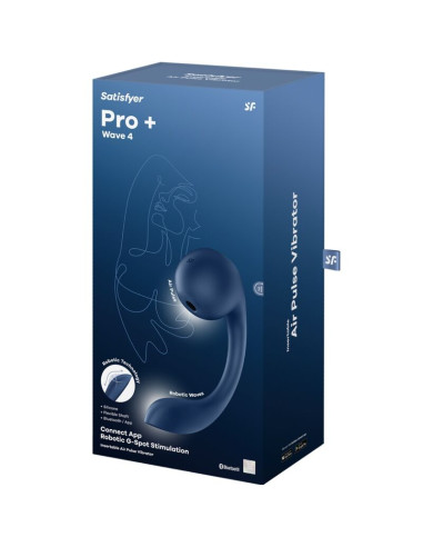 SATISFYER PRO WAVE 4 ESTIMULADOR PUNTO G AIR PULSE APLICACION GRATUITA AZUL OSCURO
