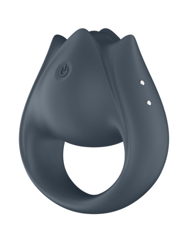SATISFYER PERFECT PAIR 2 MULTIVIBRADOR 2 EN 1 ANILLO PARA PENE ESTIMULADOR DE DEDO GRIS