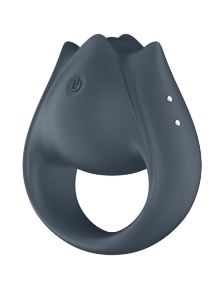 SATISFYER PERFECT PAIR 2 MULTIVIBRADOR 2 EN 1 ANILLO PARA PENE ESTIMULADOR DE DEDO GRIS