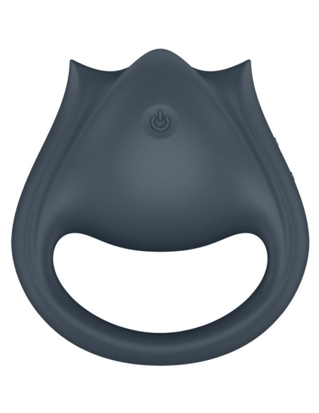 SATISFYER PERFECT PAIR 2 MULTIVIBRADOR 2 EN 1 ANILLO PARA PENE ESTIMULADOR DE DEDO GRIS