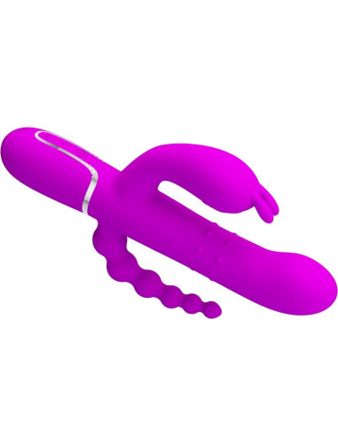 PRETTY LOVE CAMMY TRIPLE VIBRADOR MULTIFUNCION 4 EN 1 ROSA