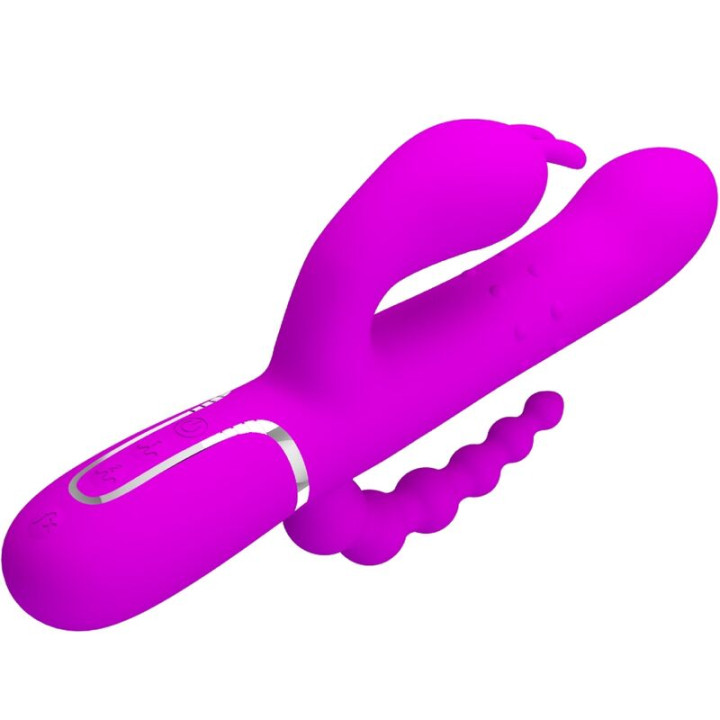 PRETTY LOVE CAMMY TRIPLE VIBRADOR MULTIFUNCION 4 EN 1 ROSA