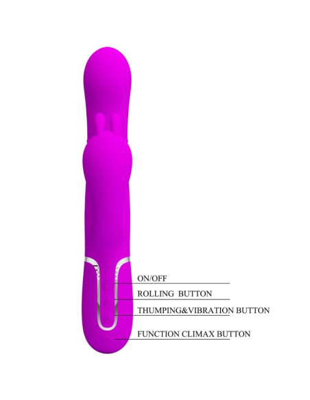 PRETTY LOVE CAMMY TRIPLE VIBRADOR MULTIFUNCION 4 EN 1 ROSA PRETTY LOVE CAMMY TRIPLE VIBRADOR MULTIFUNCION 4 EN 1 ROSA