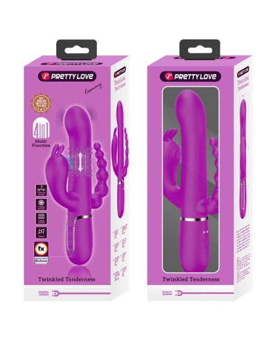 PRETTY LOVE CAMMY TRIPLE VIBRADOR MULTIFUNCION 4 EN 1 ROSA