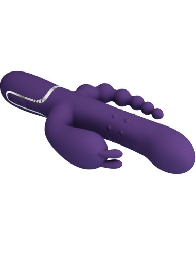 PRETTY LOVE CAMMY TRIPLE VIBRADOR MULTIFUNCION 4 EN 1 MORADO